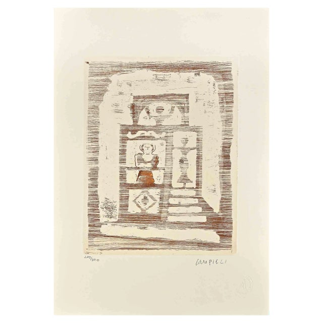 After Massimo Campigli, The House of Women, Original Etching, 1970s For Sale