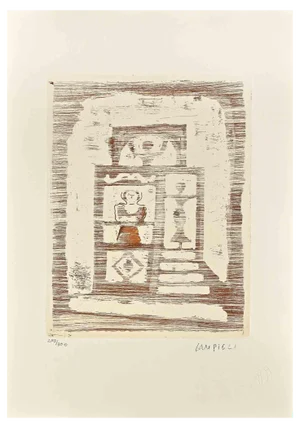 After Massimo Campigli, The House of Women, Original Etching, 1970s
