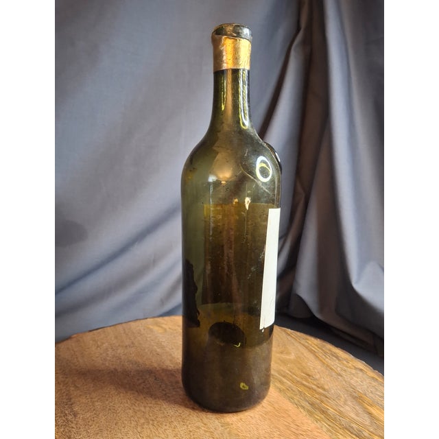 Collectible Empty Mouton Bottle | Dark Glass | Authentic Vintage Patina For Sale - Image 4 of 11