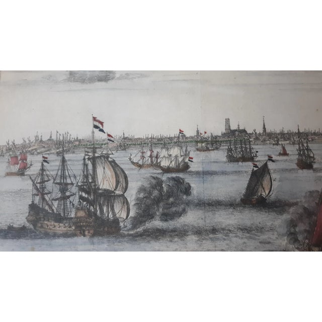 Late 18th Century Late 18th Century "Rotterdam" Copper Gravure by F. De Wit Framed For Sale - Image 5 of 9