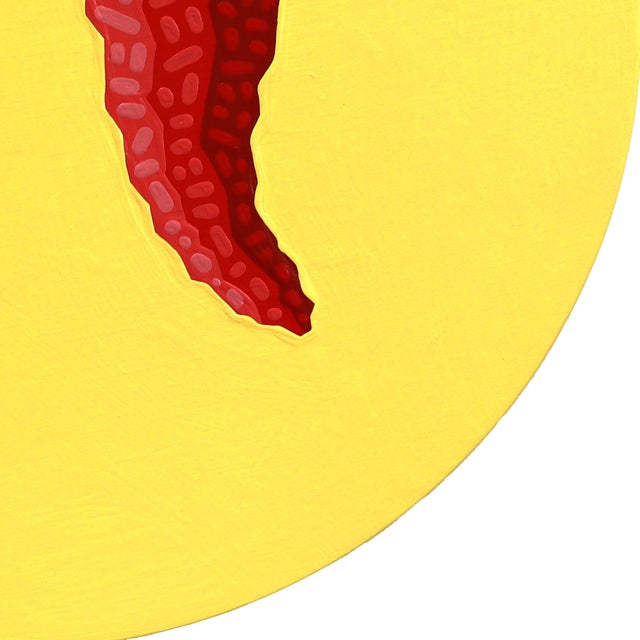 2020s Circle Fresnos - Vibrant Abstract Peppers Still Life Painting on Panel - Original Artwork by Will Beger For Sale - Image 5 of 9