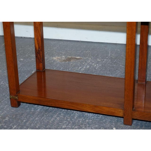 Gold Vintage Military Campaign Console Table by London Kennedy for Harrods For Sale - Image 8 of 18