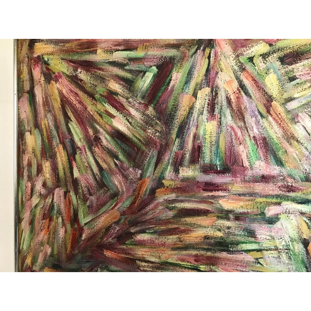 Wood The Quiet Path Original Abstract Oil Painting by Monique Nichols For Sale - Image 7 of 12