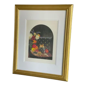 Authentic Gucci Lithograph Fashion Advertisement, Framed