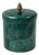 Rare Vintage Lacquered Goatskin Cylinder Box in the Style of Aldo Tura With Brass Pinecone Finial For Sale