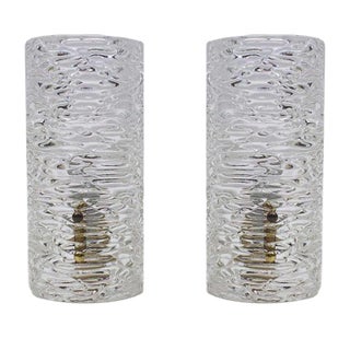 Austrian Ice Glass Sconces from Kalmar, 1950s, Set of 2 For Sale