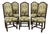 Louis XIII Beech Chairs in Upholstery and Fabric, 1950s Set of 6 For Sale