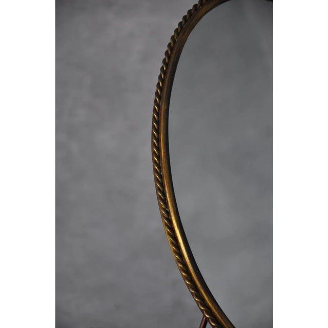 Mirror with Brass Frame, 1960s For Sale - Image 4 of 9