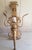 Late 20th Century Vintage Vintage Neoclassical Gothic Wrought Iron Gilt Wall Sconces - Set 2 Pair For Sale - Image 5 of 7