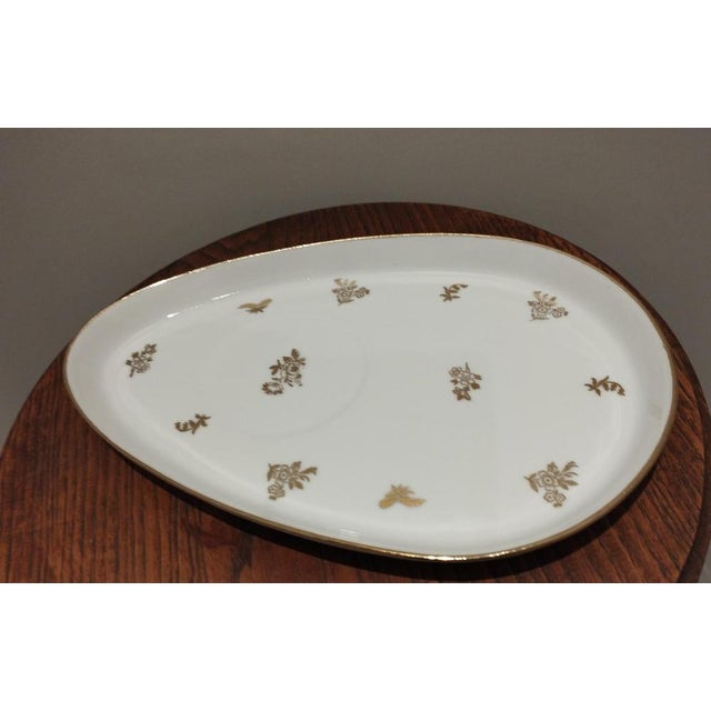 Ceramic Porcelain Un Ègoïste Cup and Tray from Limoges, 1940s, Set of 2 For Sale - Image 7 of 12