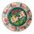 Vintage Hand-Painted Mediterranean Style Terracotta Ceramic Wall Hanging Plate - Bird & Tulip Motif For Sale