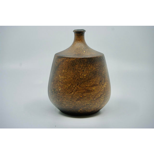 Vase from the Brutalist series by the German Ceramist of Bremen, signed and dated, in good condition. This piece has an...