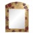 1960s Wonderful Decorative Beveled Glass Mirror in Gold Frame With Red Roses For Sale