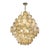 Modernist 10-Tier Handblown Topaz Murano Glass Disc Chandelier W/ Brass Fittings For Sale - Image 4 of 17