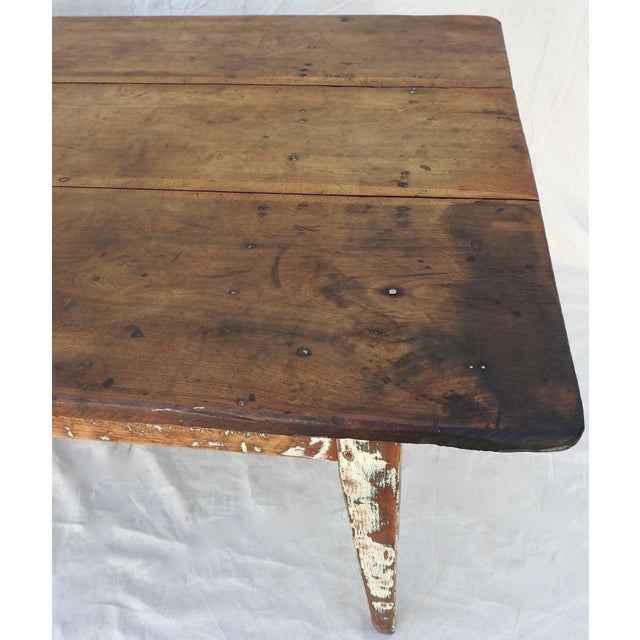 Early 20th Century Primitive Walnut Farm Table For Sale - Image 10 of 13