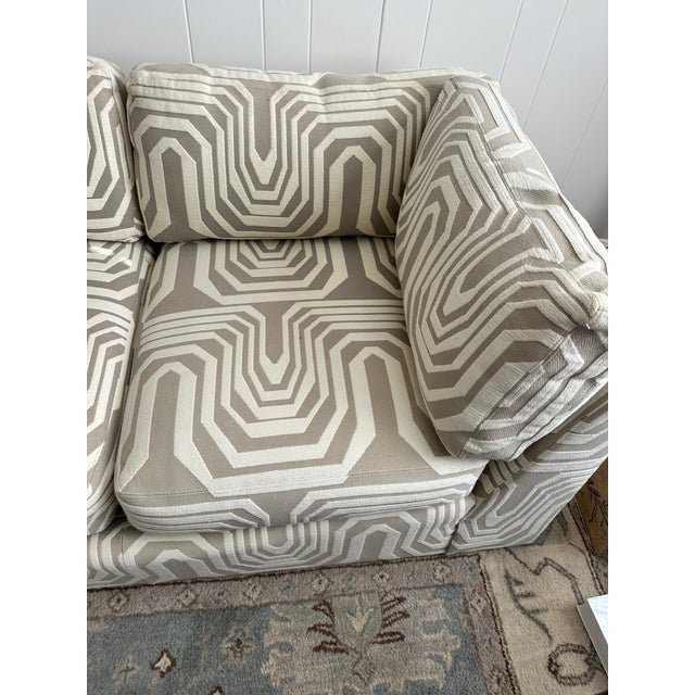 1970s MCM Directional Ultra Modern, Geometric Sofa 1970's For Sale - Image 5 of 7
