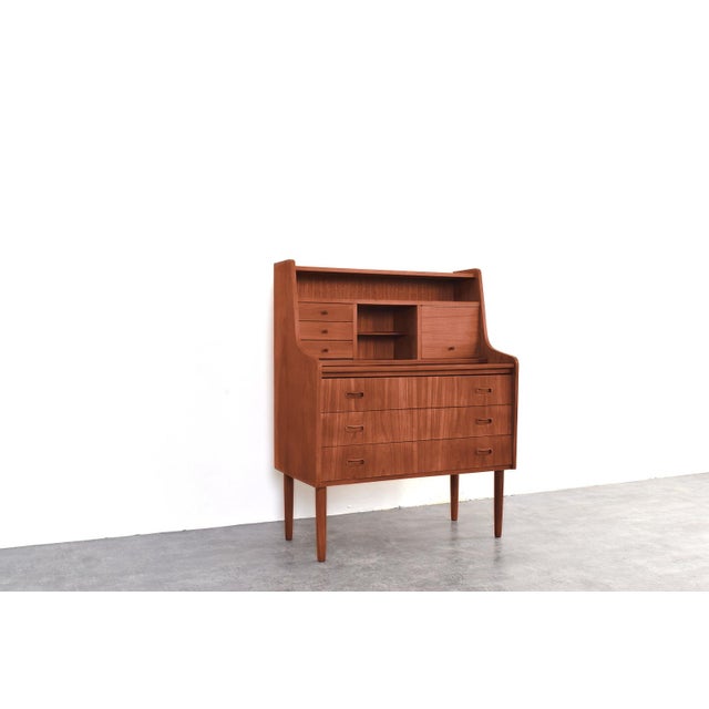 Mid-Century Danish Teak Secretary, 1960s. For Sale - Image 10 of 18