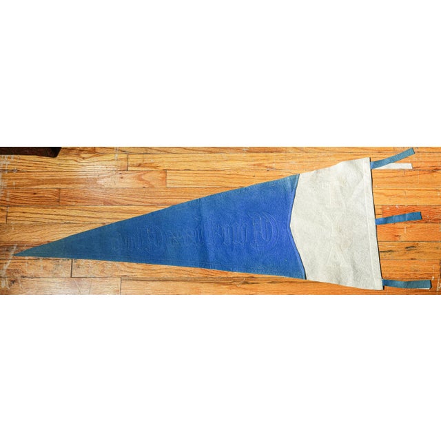 Large Collegiate Antique Wool Felt Club Pennant Wall Home Decor For Sale - Image 11 of 11