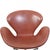 Vintage Swan Chair in Red Patinated Leather by Arne Jacobsen, 1960s For Sale - Image 3 of 13