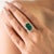 5.24 Carat Zambian Emerald Estate Diamond Ring Size 5.5 in 14k White Gold For Sale - Image 4 of 13