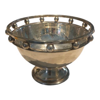 Vintage Art Deco Style Silver Footed Bowl by Larry Laslo For Sale
