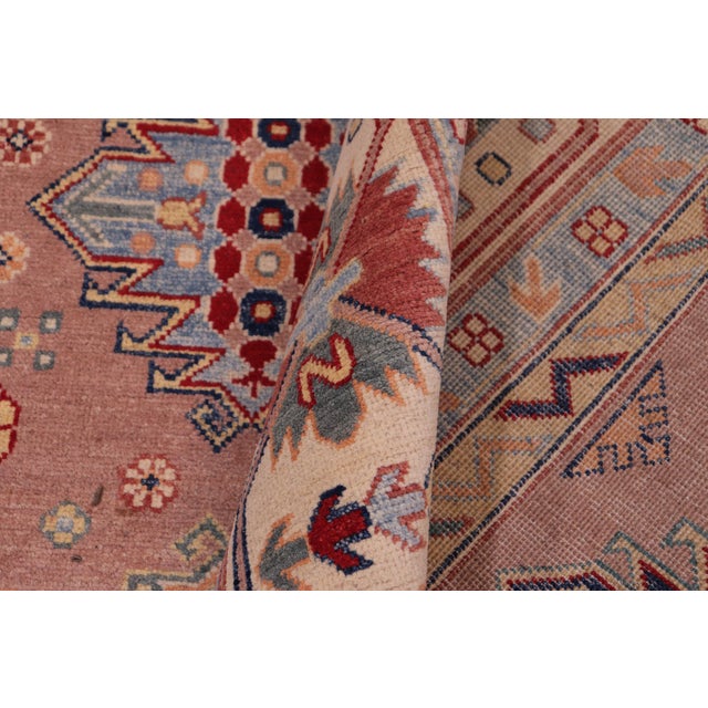 Textile Bohemian Kazak Rose/Beige Wool Rug - 9'1''x12'0'' For Sale - Image 7 of 10