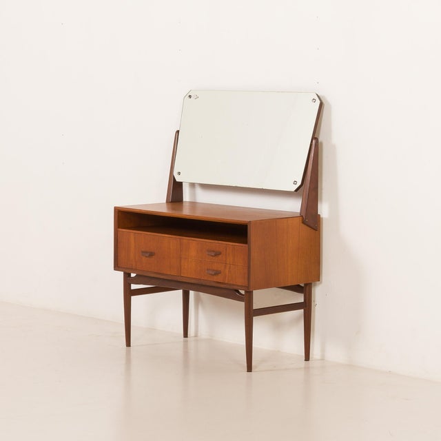 Mid-Century Scandinavian Vanity with Adjustable Mirror, 1960s For Sale - Image 6 of 18