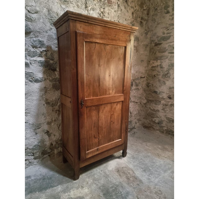 Antique French Cherrywood Bonnetière Linen Cabinet For Sale - Image 5 of 18