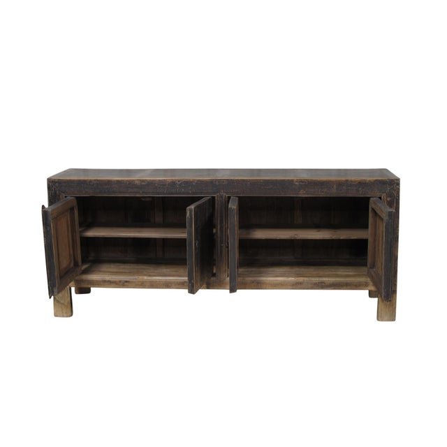 Vintage Reclaimed Wood Sideboard Cabinet 25 For Sale In Greensboro - Image 6 of 9