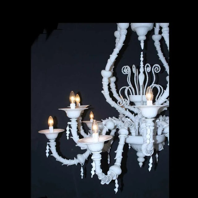 Glass Mid-Century Modern Glass Rezzonico Chandelier For Sale - Image 7 of 7