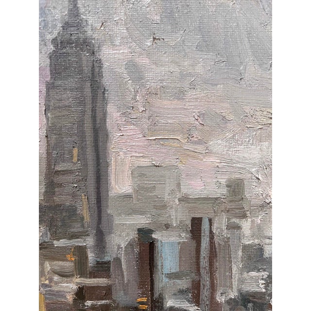Empire View by Jim Beckner | Oil on canvas Cityscape featuring the Empire State Building For Sale - Image 4 of 5