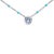 Contemporary Sterling Silver Bezel Set Light Blue Aquamarine and Enamel Bead Chain Necklace For Sale - Image 3 of 5