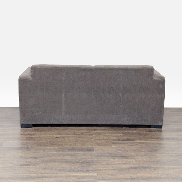 2010s Room & Board Modern Gray Loveseat With Wide Track Arms For Sale - Image 5 of 8