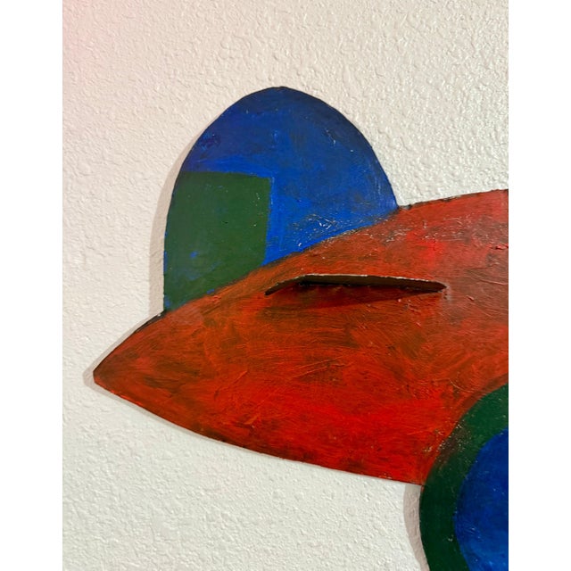 Early 20th Century Early 20th Century Seymour Chwast, Pilots in Plane Painting on Metal Sculpture Wall Hanging Seymour Chwast Airplane For Sale - Image 5 of 18