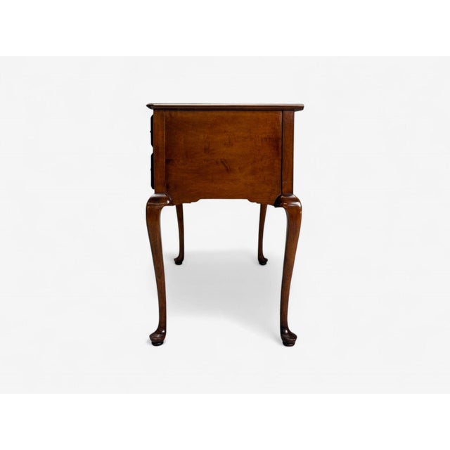 Wood Queen Anne, Mahogany, Brass, Writing Desk, England, 1900s For Sale - Image 7 of 10