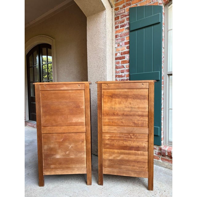 Pair Vintage French Chests 7 Drawer Semainier Louis XV Style Carved Oak For Sale - Image 18 of 18