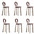 Mary Bar Chairs with Upholstered Legs by Ottiu, Set of 6 For Sale