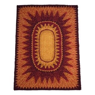 Mid-Century Modern Rya Rug in Wool from Nordland, Netherlands, 1970s For Sale