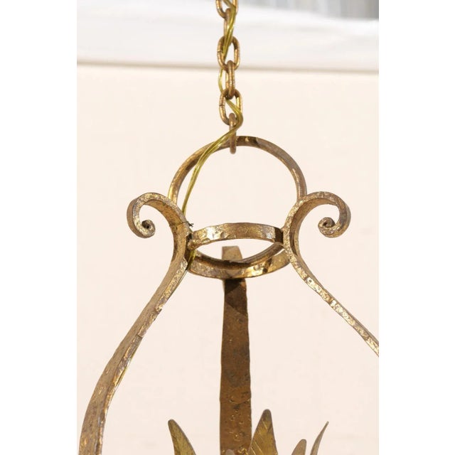 Mid 20th Century French Tulip Shaped Chandelier For Sale - Image 9 of 10