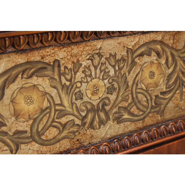 Pair Maitland Smith Marble Top Neoclassical Commode Chests For Sale - Image 12 of 18