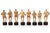 Mid 20th Century Group of 15 Carved Wood Sculpture Figural Studies or Artist Models, 20th Century For Sale - Image 5 of 18