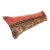 Handwoven Decorative REd&Brown Tone Lumbar Rug Pillow Cover -13'' X 44'' For Sale