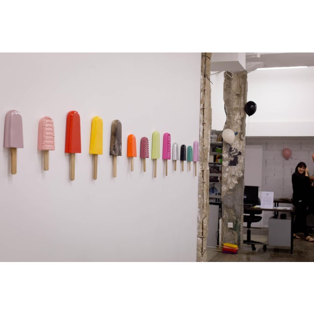 Ceramic Ceramic Ice Pop Wall Sculpture For Sale - Image 7 of 10