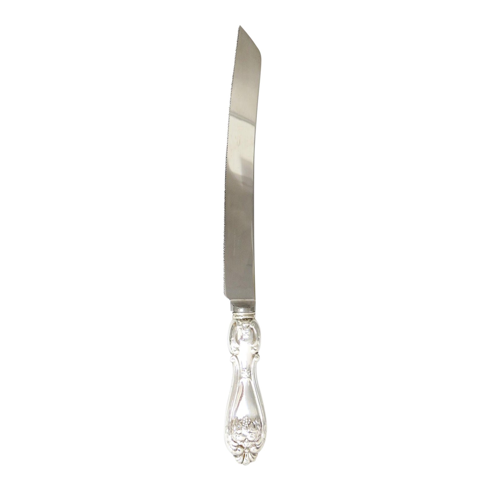 1950s Raimond Sterling Handled Bread Knife Sheffield England