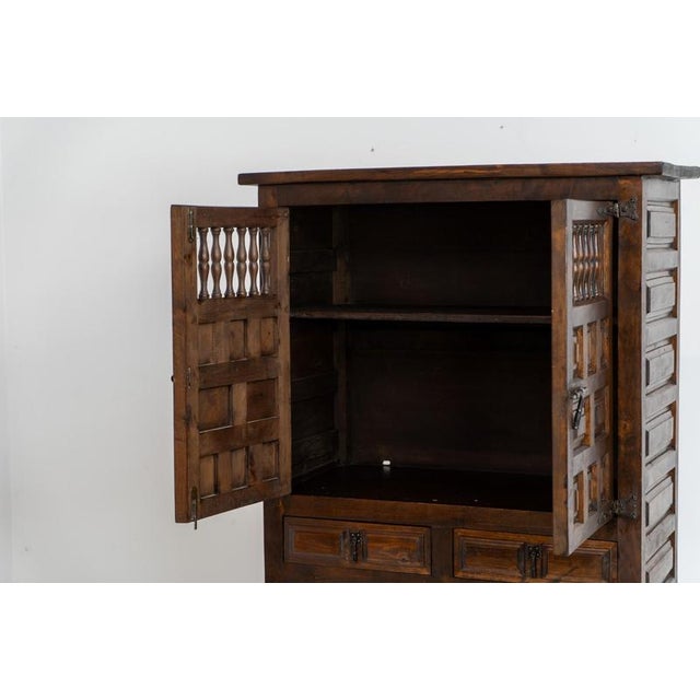 Spanish Brutalist Cabinet in Wood For Sale - Image 12 of 16