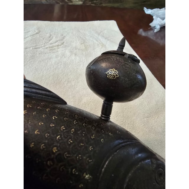 Antique 24k Gold Inlaid Asian Fish Inkwell For Sale - Image 14 of 15
