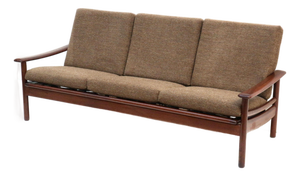 Vintage Danish Teak 3-Seater Sofa, 1960s