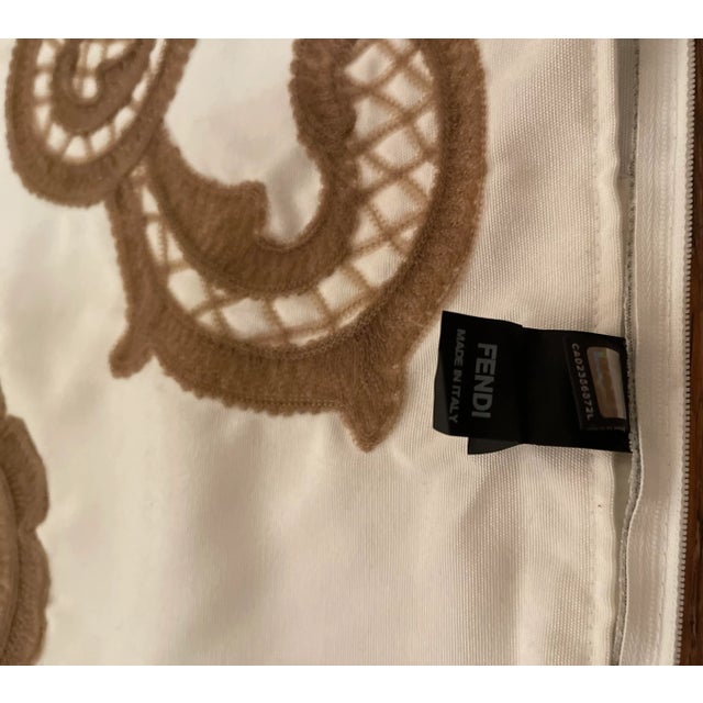 Fendi Vintage Fendi Decorative Throw Pillow Cover, Italian For Sale - Image 4 of 7