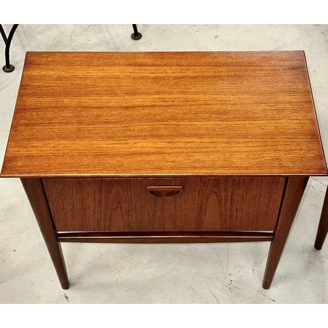 Brown 1960s Louis Van Teeffelen Teak SIde Tables Nightstands - A Pair For Sale - Image 8 of 12