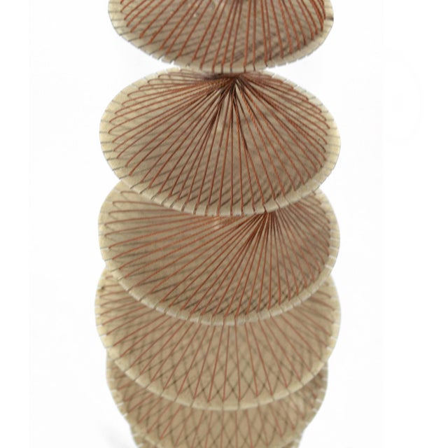 Mid 20th Century Abstract Geometric Sculpture in Steel and String For Sale - Image 5 of 9